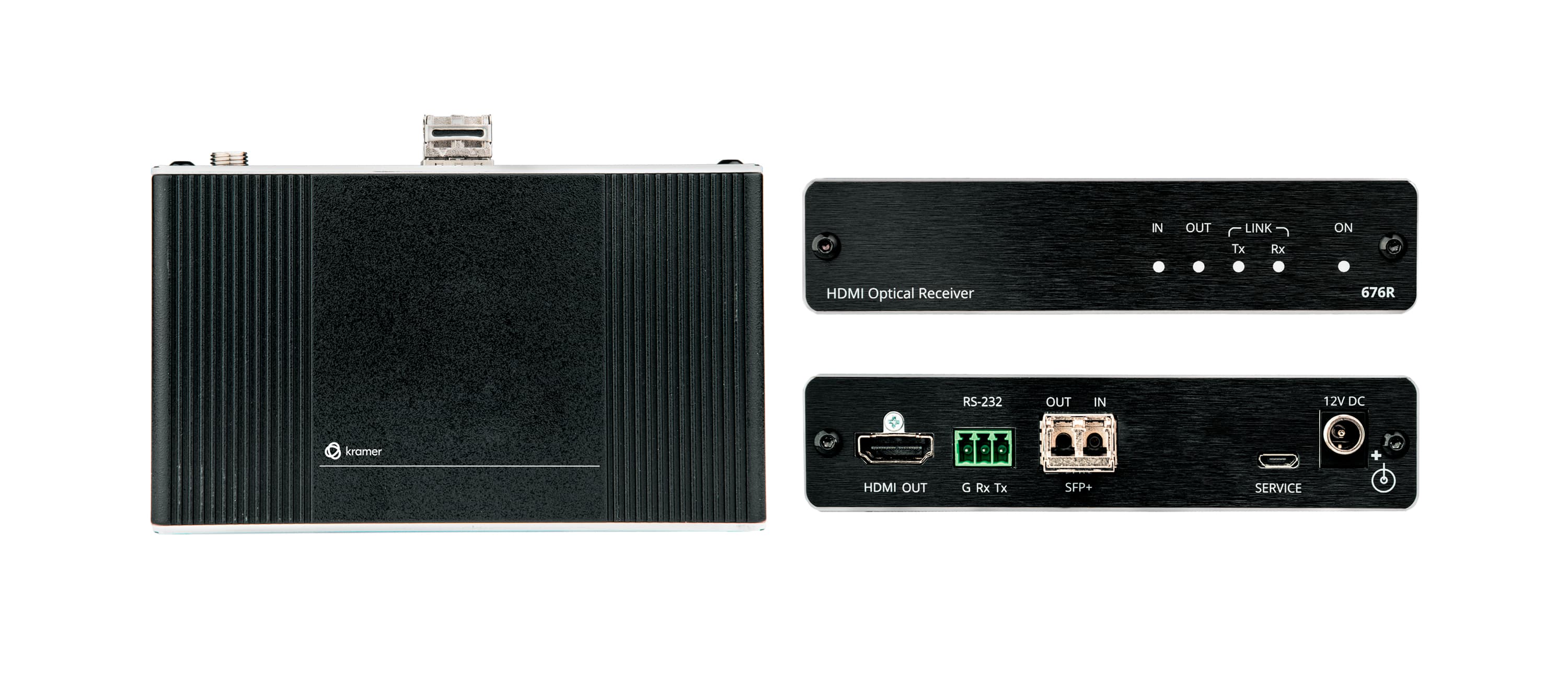 Kramer 676R 4K60 4:4:4 HDMI and RS-232 Receiver over Ultra-Reach MM/SM Fiber Optic