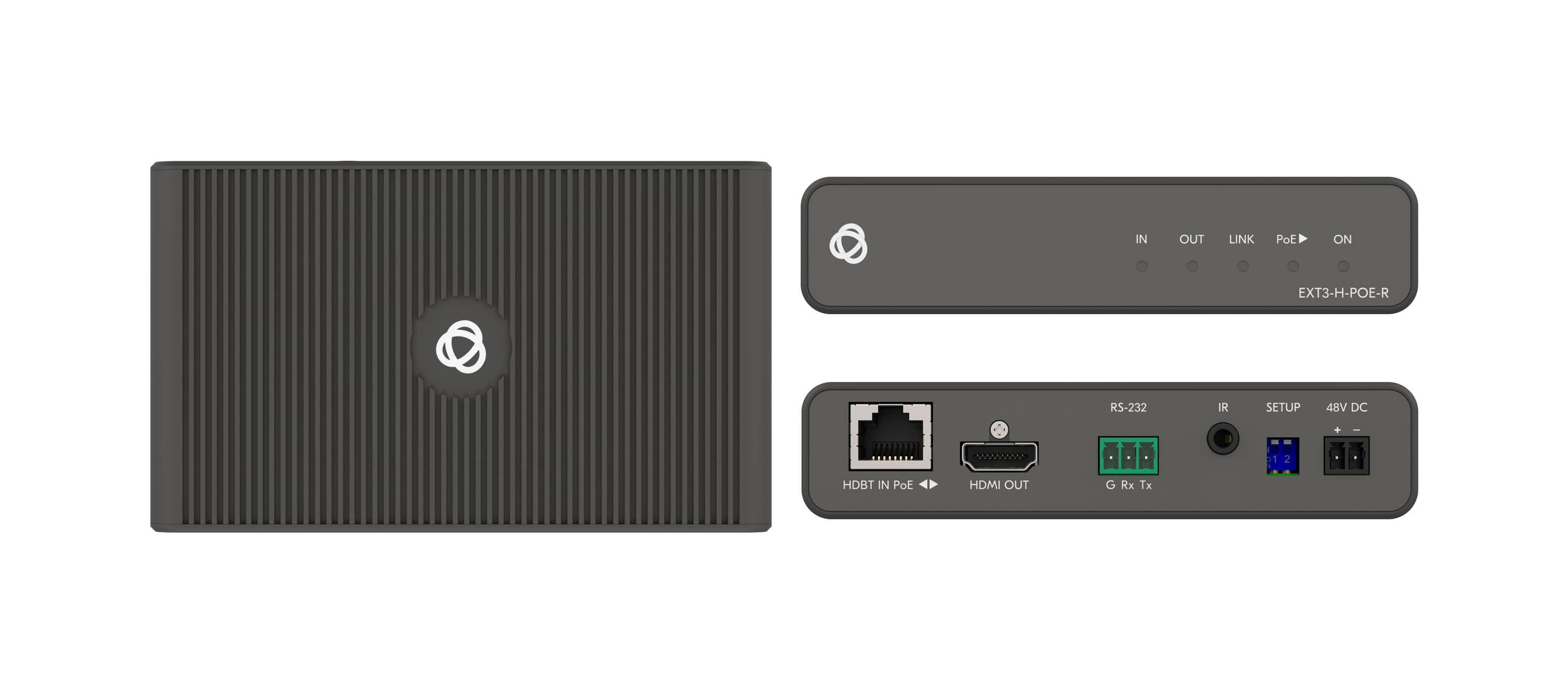 Kramer EXT3-H-POE-R 4K60 4:4:4 HDR HDMI Receiver with bidirectional PoE, RS-232 & IR over Long-Reach HDBaseT