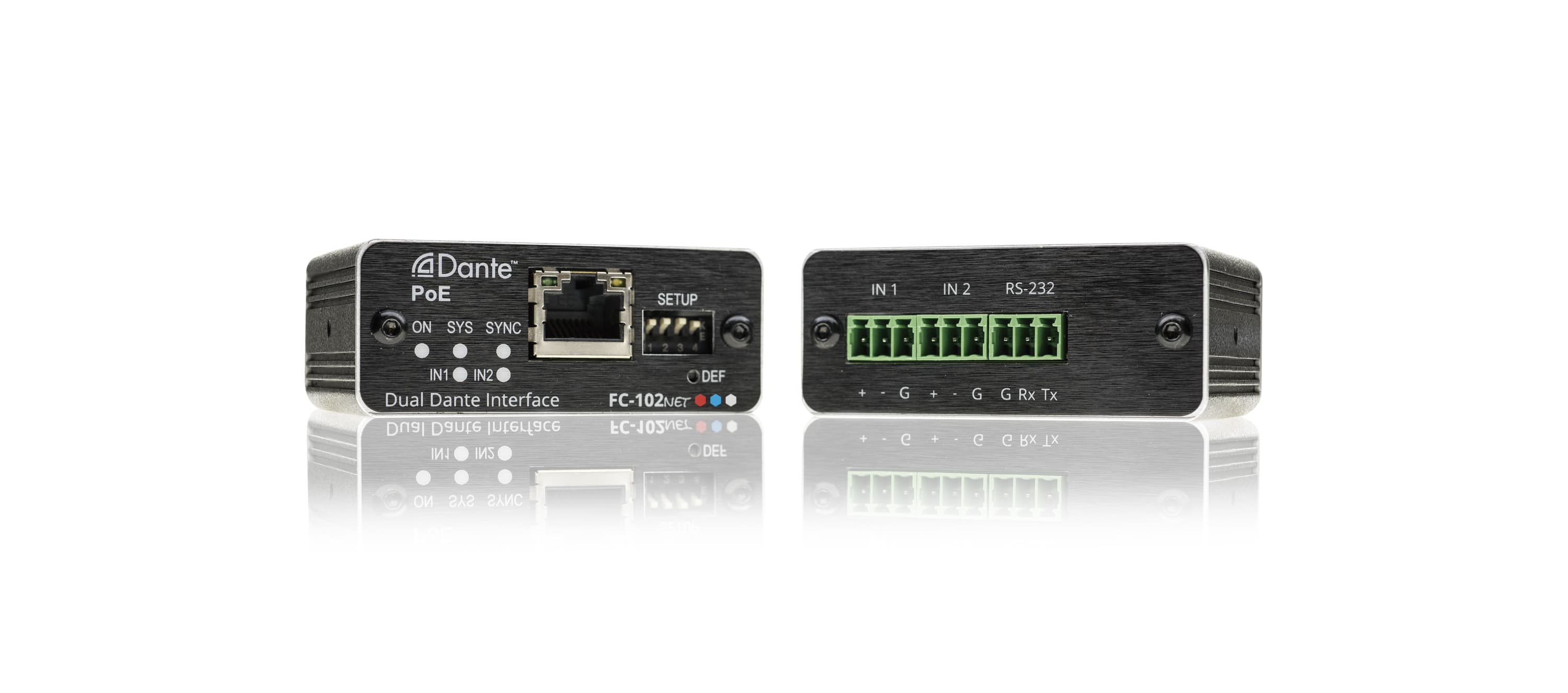 Kramer FC-102Net 2-Channel Dante Encoder & PoE Acceptor