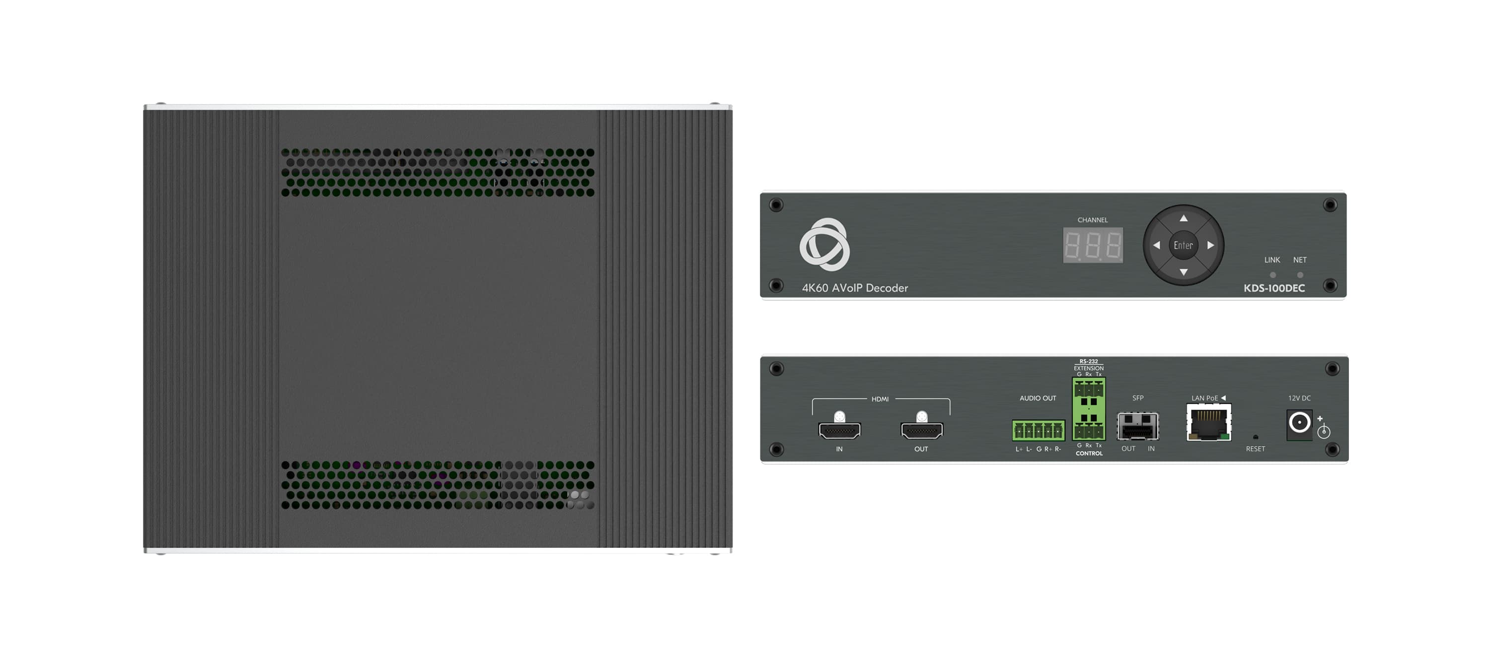 Kramer KDS-100DEC Open-Standard 4K AVoIP Decoder with Ultra-Low Latency