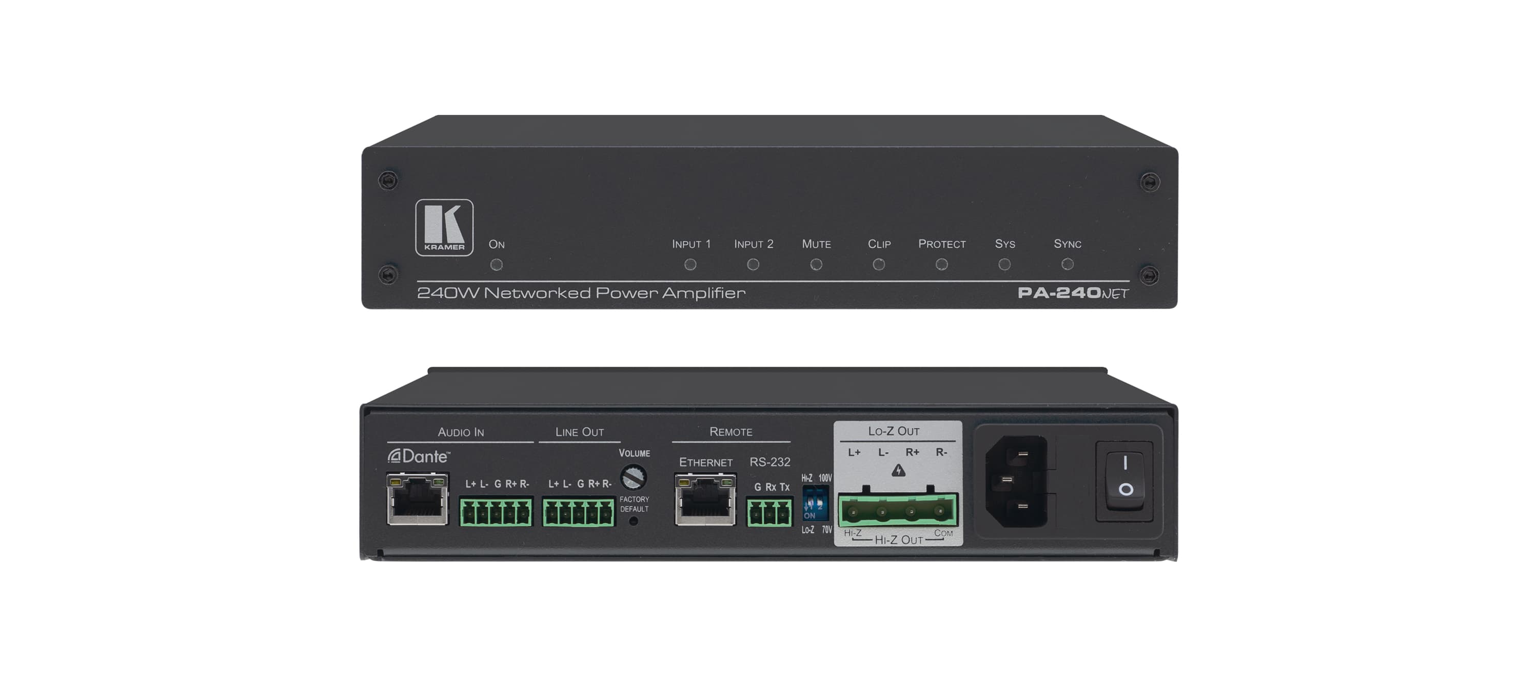 Kramer PA-240Net 240W Networked Power Amplifier