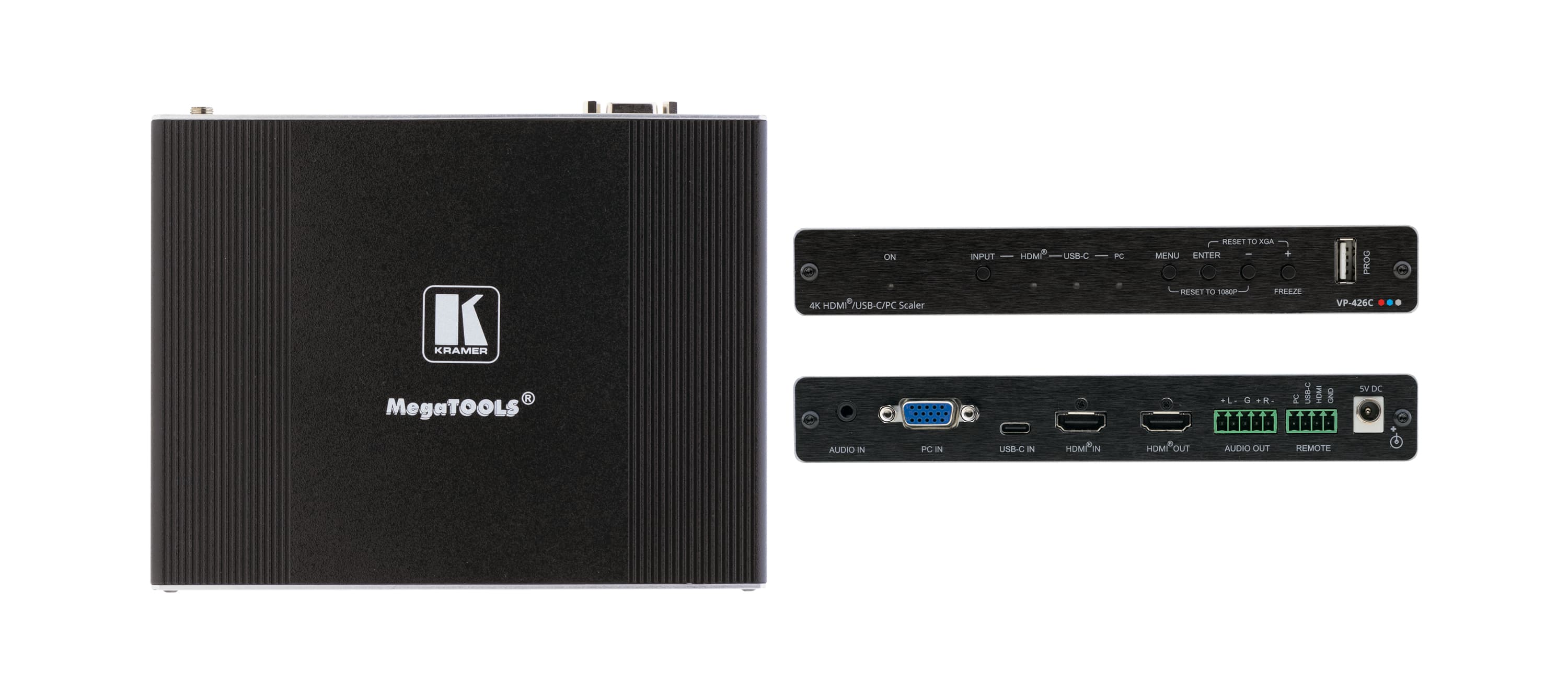 Kramer VP-426C 18G 4K HDR HDMI ProScale™ Digital Scaler with HDMI, USB-C and VGA Inputs