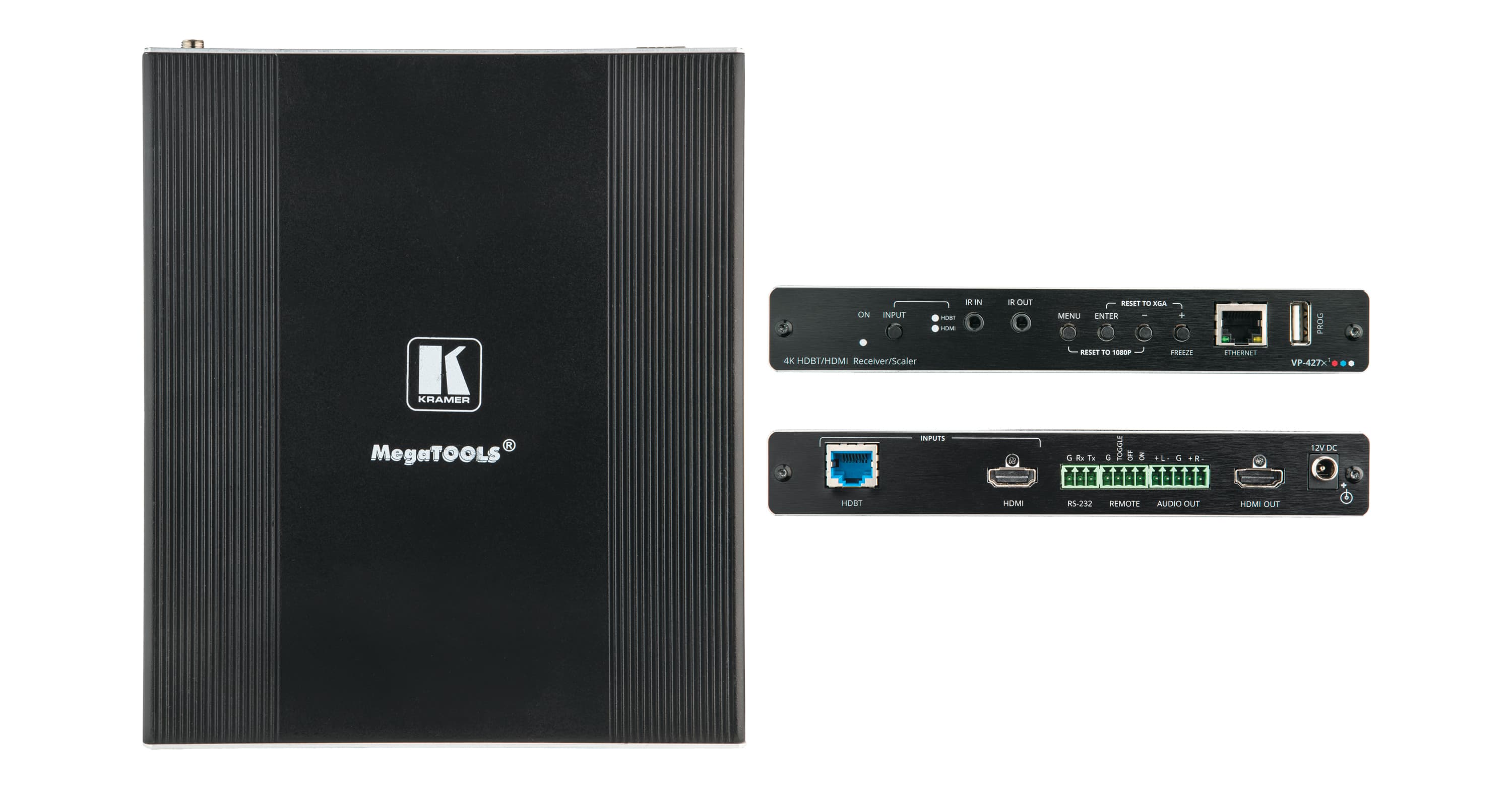 Kramer VP-427X1 2x1 4K Auto-Switcher/Scaler Receiver over Extended-Reach HDBaseT