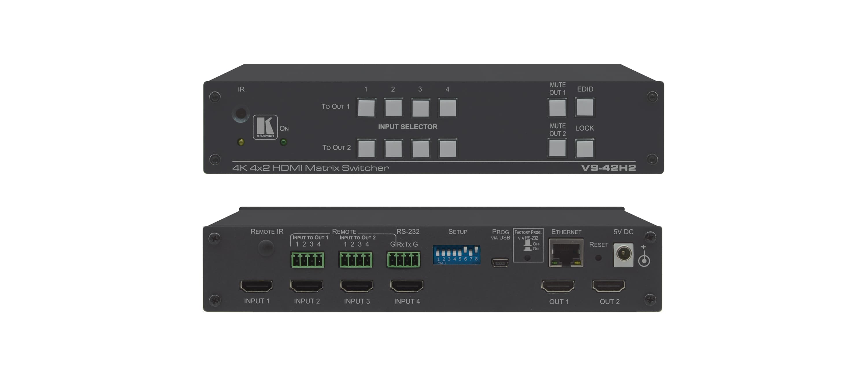 Kramer VS-42H2 4x2 4K HDR HDMI HDCP 2.2 Matrix Switcher
