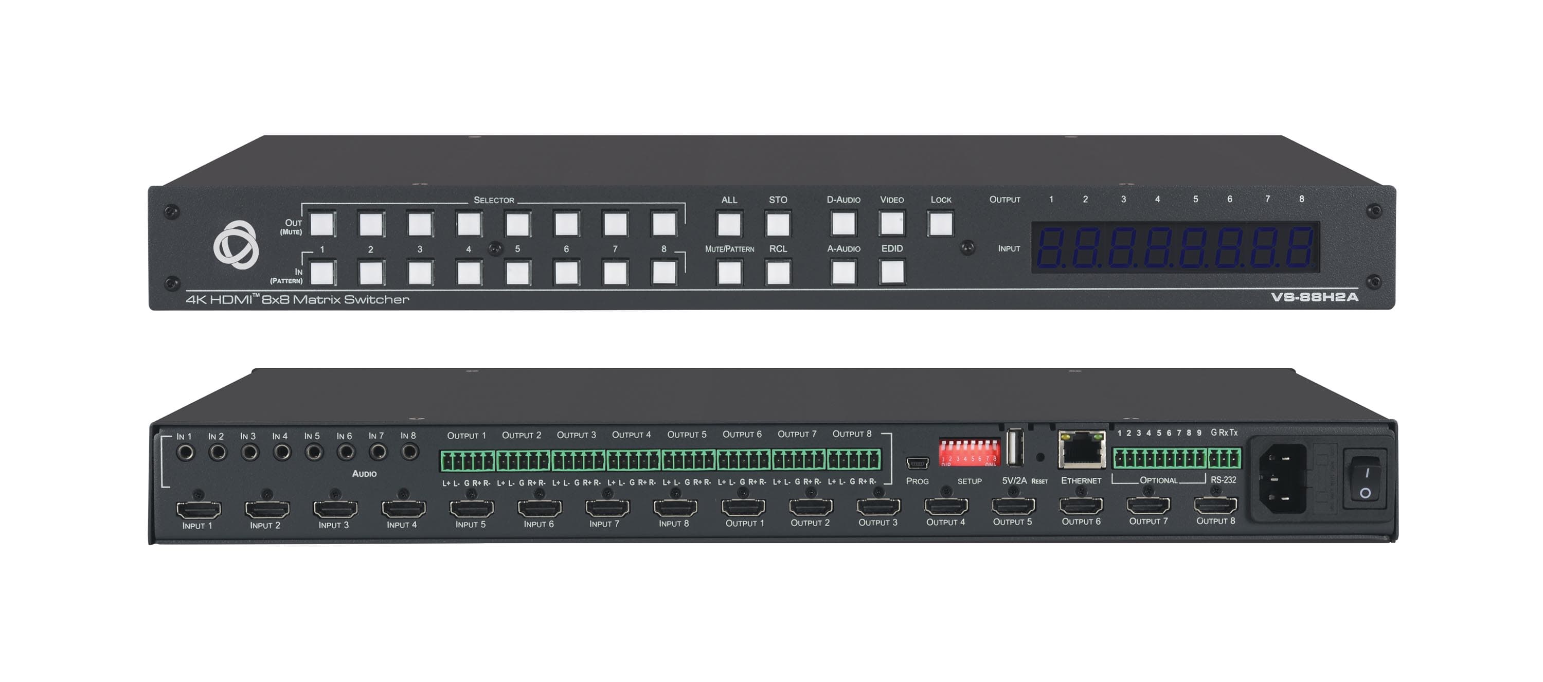 Kramer VS-88H2A 8x8 4K60 HDMI Matrix with Audio Breakaway Routing
