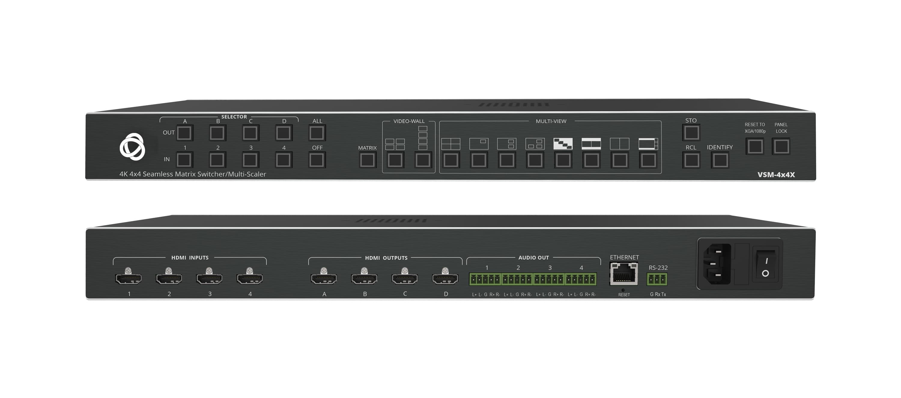 Kramer VSM-4X4X 4x4 Matrix Switcher, Videowall & Multiviewer
