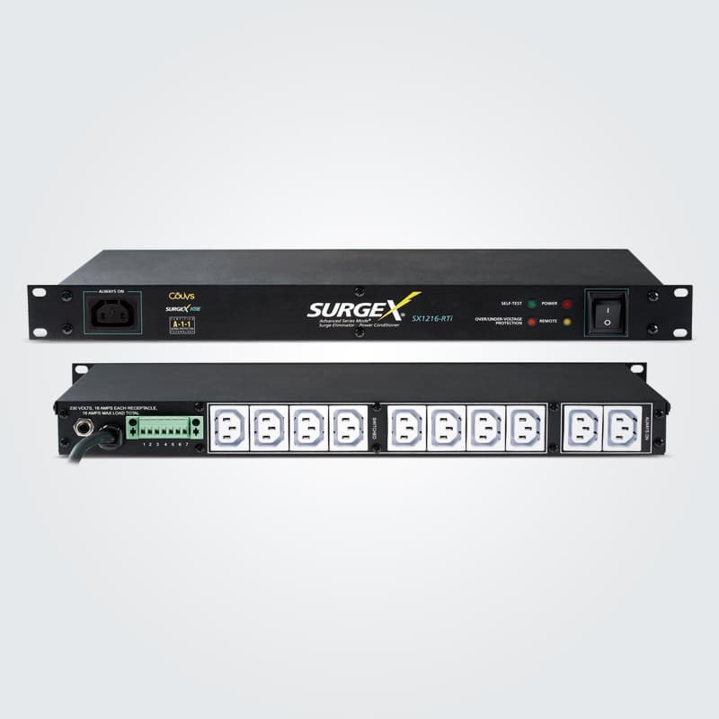SurgeX SX-1216-RTi Remote Turn-On Capabilities — Premium protection and conditioning for rack equipment