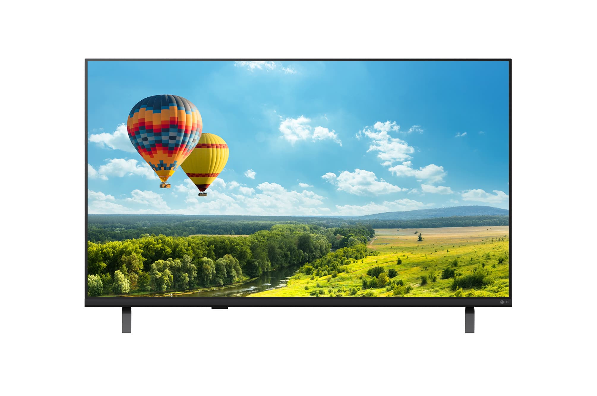 Front view of LG 43 4K UHD Smart TV 43NU85CB with infill image — manufacturer product-family image