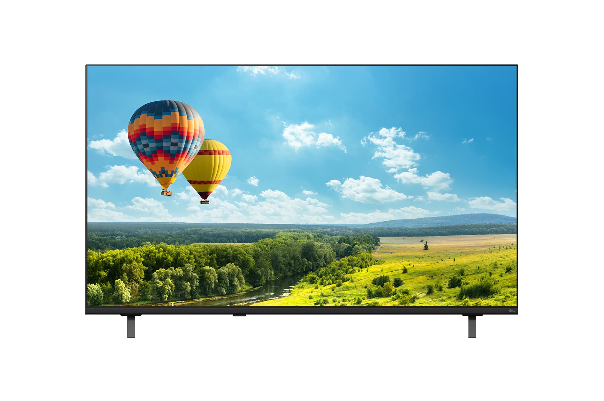 Front view of LG 55 4K UHD Smart TV 55NU85CB with infill image — manufacturer product-family image