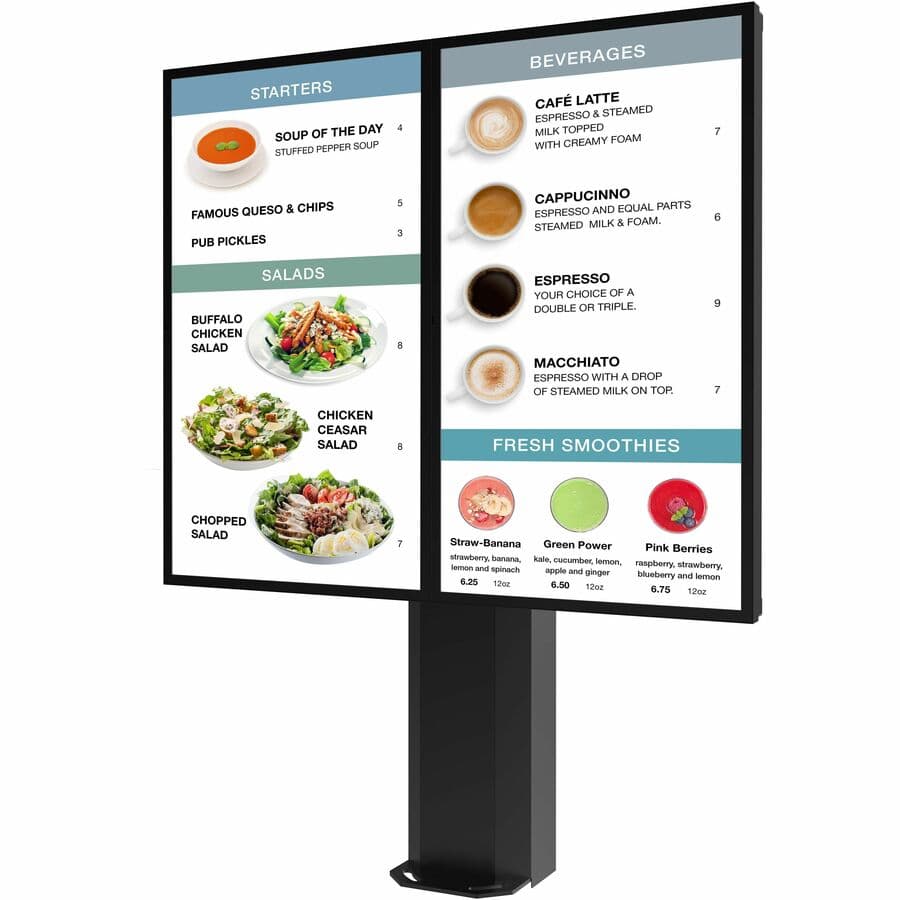 Peerless KOF555-2-LGE-EUK Outdoor Digital Menu Boards supports 55" LGE 55XE4F-M Outdoor Display(s)