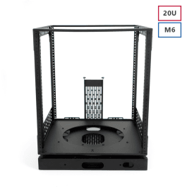 20U Slide and Rotate Rack System with M6 Rails