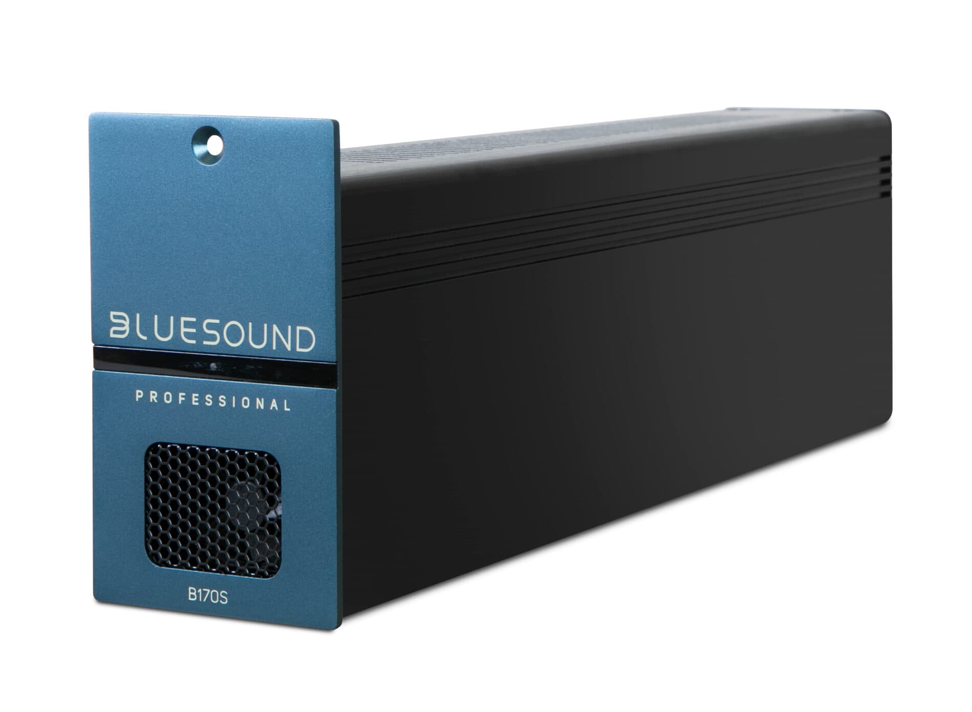 Bluesound Professional B170S Networked Streaming Stereo Amplifier — three-quarter view