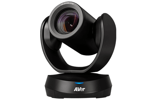AVer CAM520 Pro3 PTZ conferencing camera in black, front view with the lens centred