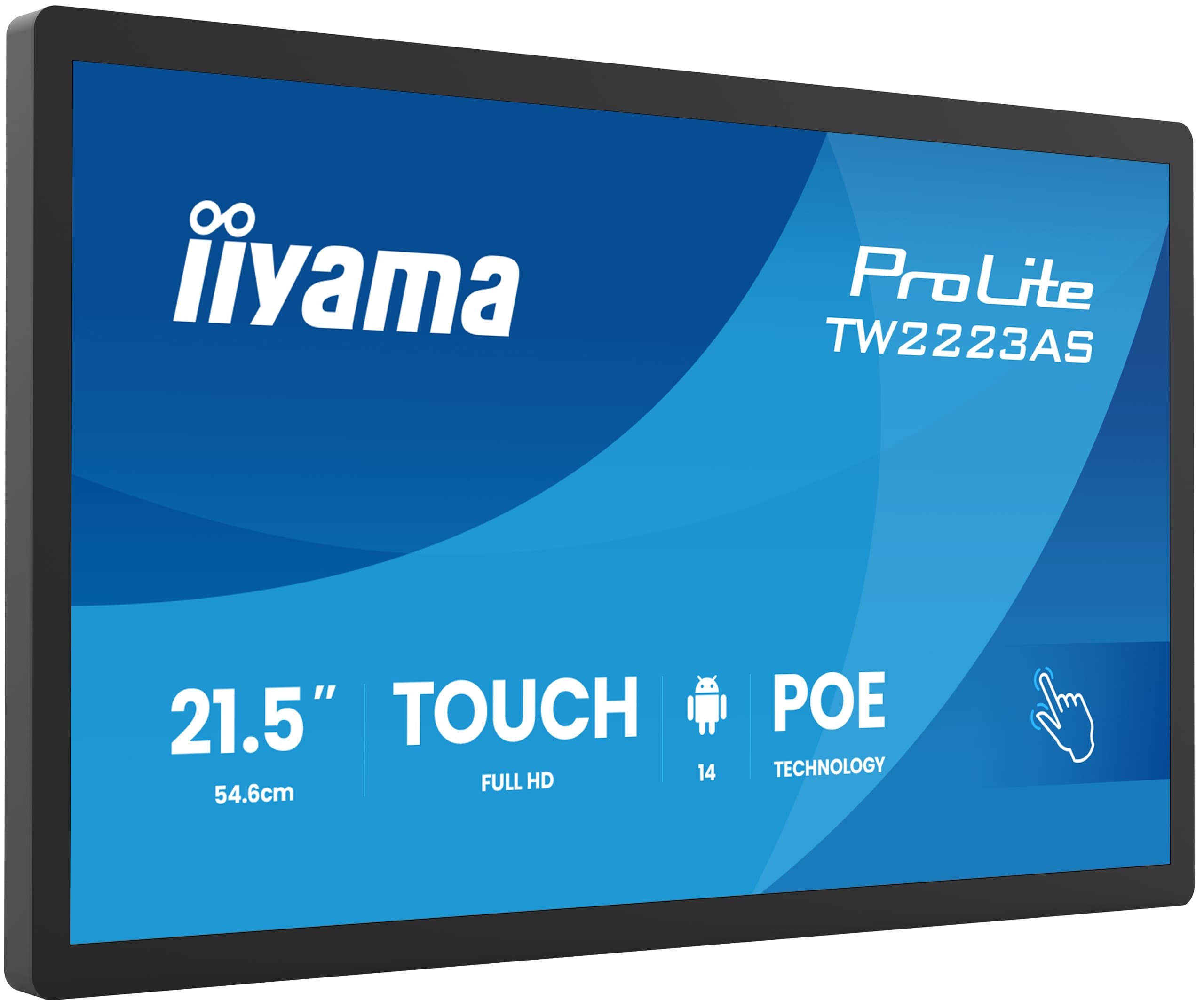 iiyama ProLite TW2223AS-B3P 21.5 inch Android touch screen included in the wall kiosk