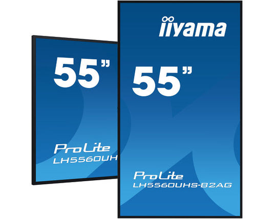 iiyama ProLite LH5560UHS-B2AG 55" 4K UHD professional digital signage display with advanced control and connectivity options
