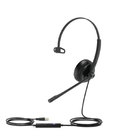 Yealink UH34 Lite Headset Wired Head-band Office/Call center Black - TopAV