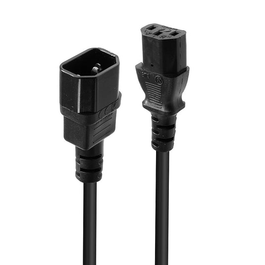 Lindy 0.5m IEC Extension Cable, Black - TopAV