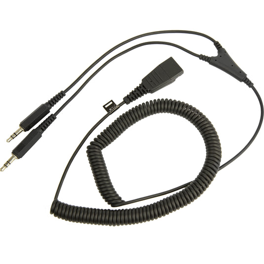 Jabra PC cord - QD to 2x3_5mm - TopAV