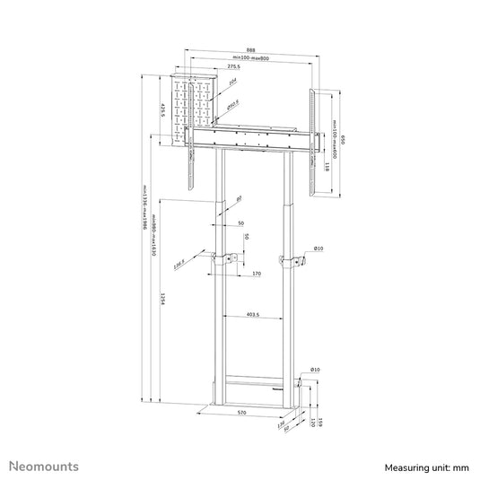 Neomounts WL55-875BL1TV floor stand 55-100" - Opened in Box