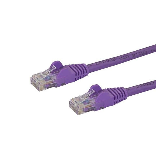StarTech.com 50cm CAT6 Ethernet Cable - Purple CAT 6 Gigabit Ethernet Wire -650MHz 100W PoE RJ45 UTP Network/Patch Cord Snagless w/Strain Relief Fluke Tested/Wiring is UL Certified/TIA - TopAV
