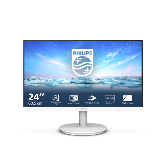 Philips V Line 241V8AW/00 LED display 60.5 cm (23.8") 1920 x 1080 pixels Full HD LCD White - TopAV