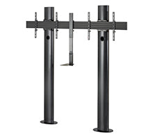 B-Tech MODE-AL - Premium Bolt-Down Twin Screen VC Stand - (VESA 600 x 400) - 2m - TopAV
