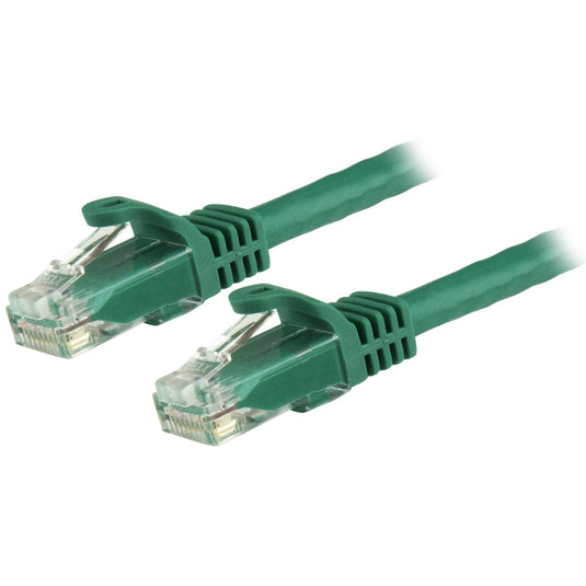 StarTech.com 7.5m CAT6 Ethernet Cable - Green CAT 6 Gigabit Ethernet Wire -650MHz 100W PoE RJ45 UTP Network/Patch Cord Snagless w/Strain Relief Fluke Tested/Wiring is UL Certified/TIA - TopAV