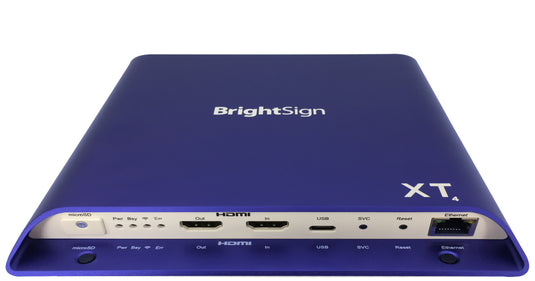 BrightSign XT1144 digital media player Blue, White 4K Ultra HD 4096 x 2160 pixels Wi-Fi - TopAV