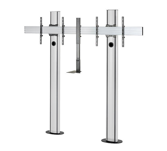 B-Tech MODE-AL - Premium Bolt-Down Twin Screen VC Stand - (VESA 600 x 400) - 2m - TopAV