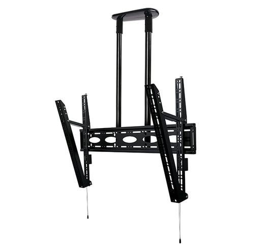 B-Tech Extra-Large Universal Flat Screen Ceiling Mount with Tilt (VESA 1000 x 600) - 2m Ø50mm Poles - TopAV