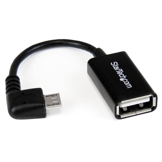 StarTech.com 5in Right Angle Micro USB to USB OTG Host Adapter M/F - TopAV