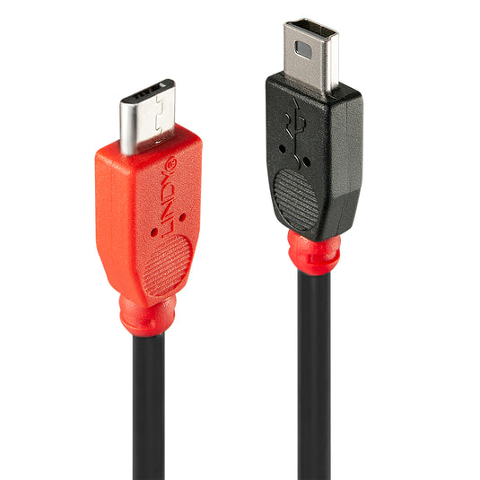 Lindy 0.5m USB 2.0 Type Micro-B to Mini-B OTG Cable - TopAV