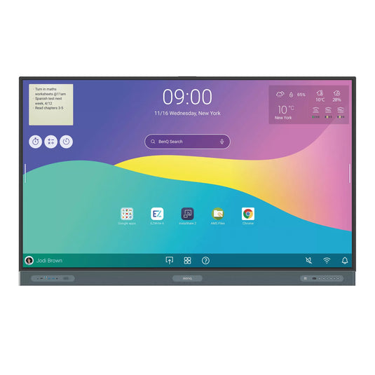 BenQ RP6504 interactive whiteboard 165.1 cm (65") 3840 x 2160 pixels Touchscreen Black