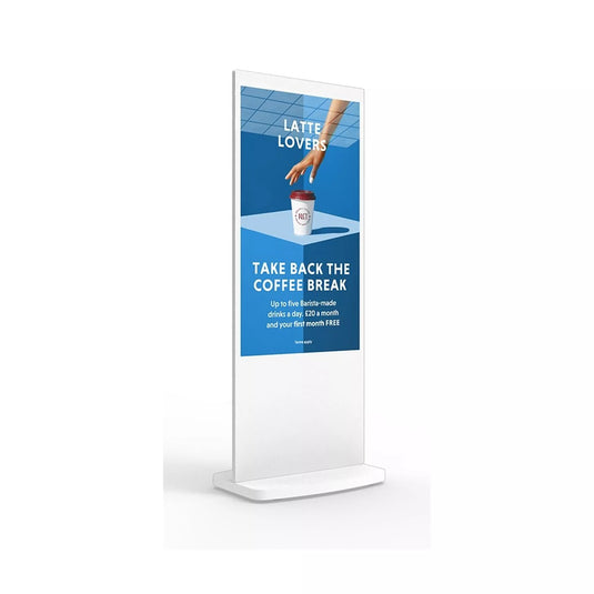 Allsee 55" White Android Freestanding Digital Poster - L55HD9W