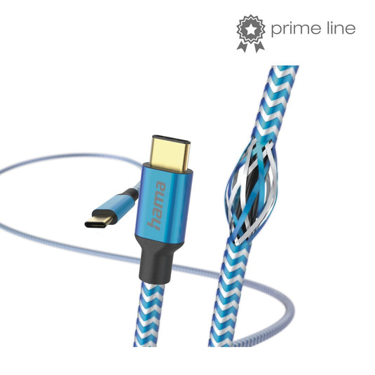 Hama Reflective USB cable USB 2.0 1.5 m USB C Blue - TopAV
