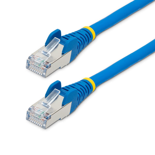 StarTech.com 50cm CAT6a Ethernet Cable - Blue - Low Smoke Zero Halogen (LSZH) - 10GbE 500MHz 100W PoE++ Snagless RJ-45 w/Strain Reliefs S/FTP Network Patch Cord - TopAV