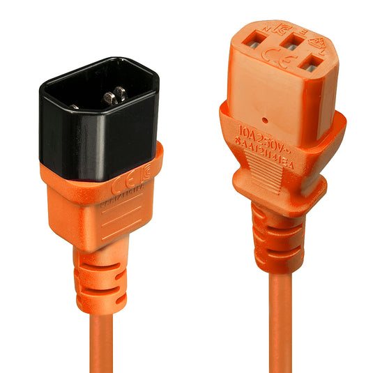 Lindy 2m IEC Extension Cable, Orange - TopAV