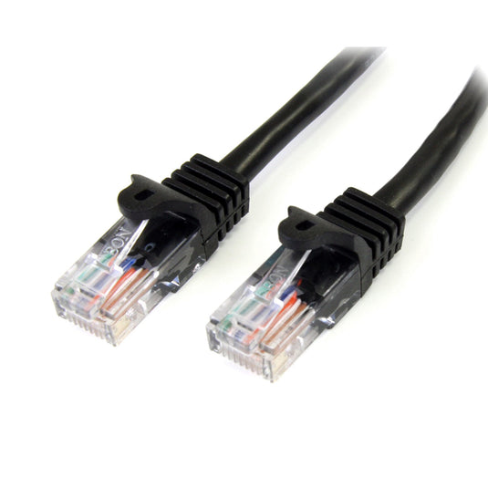 StarTech.com Cat5e Ethernet Patch Cable with Snagless RJ45 Connectors - 0.5 m, Black - TopAV