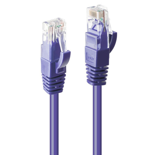Lindy 0.5m Cat.6 U/UTP Network Cable, Purple - TopAV